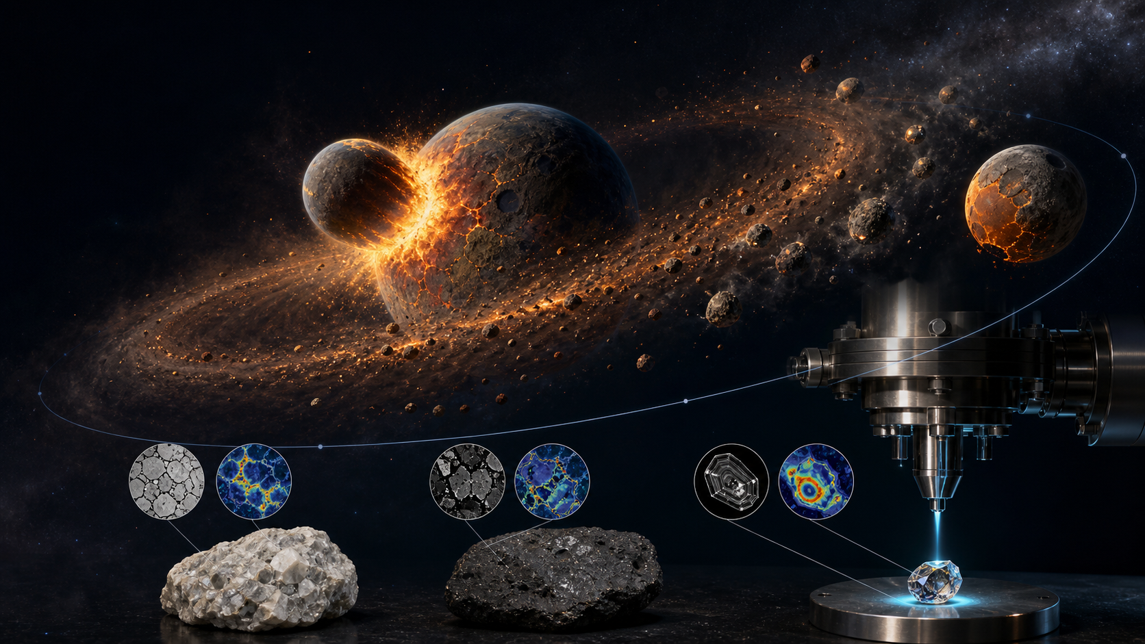 Portada conceptual del origen lunar